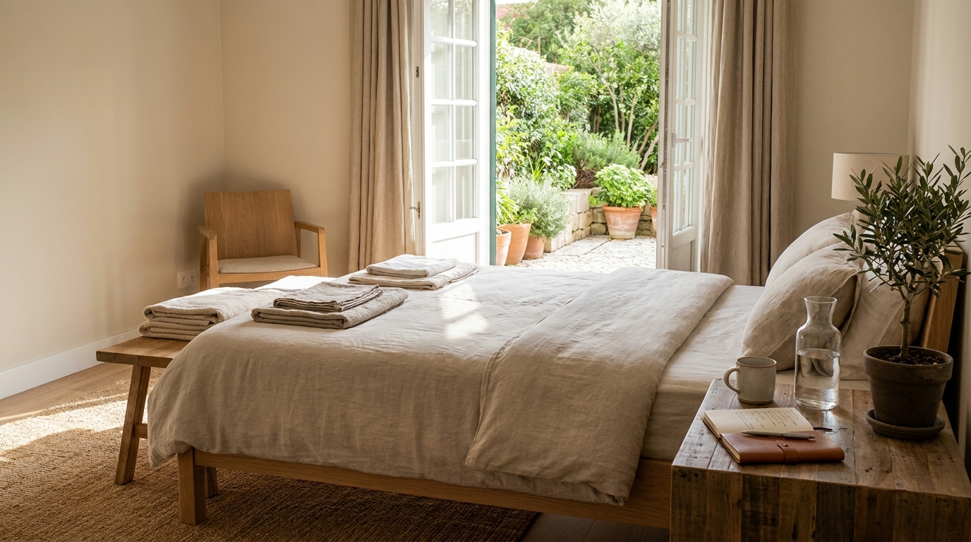 A restful private apartment arranged for post-operative recovery.